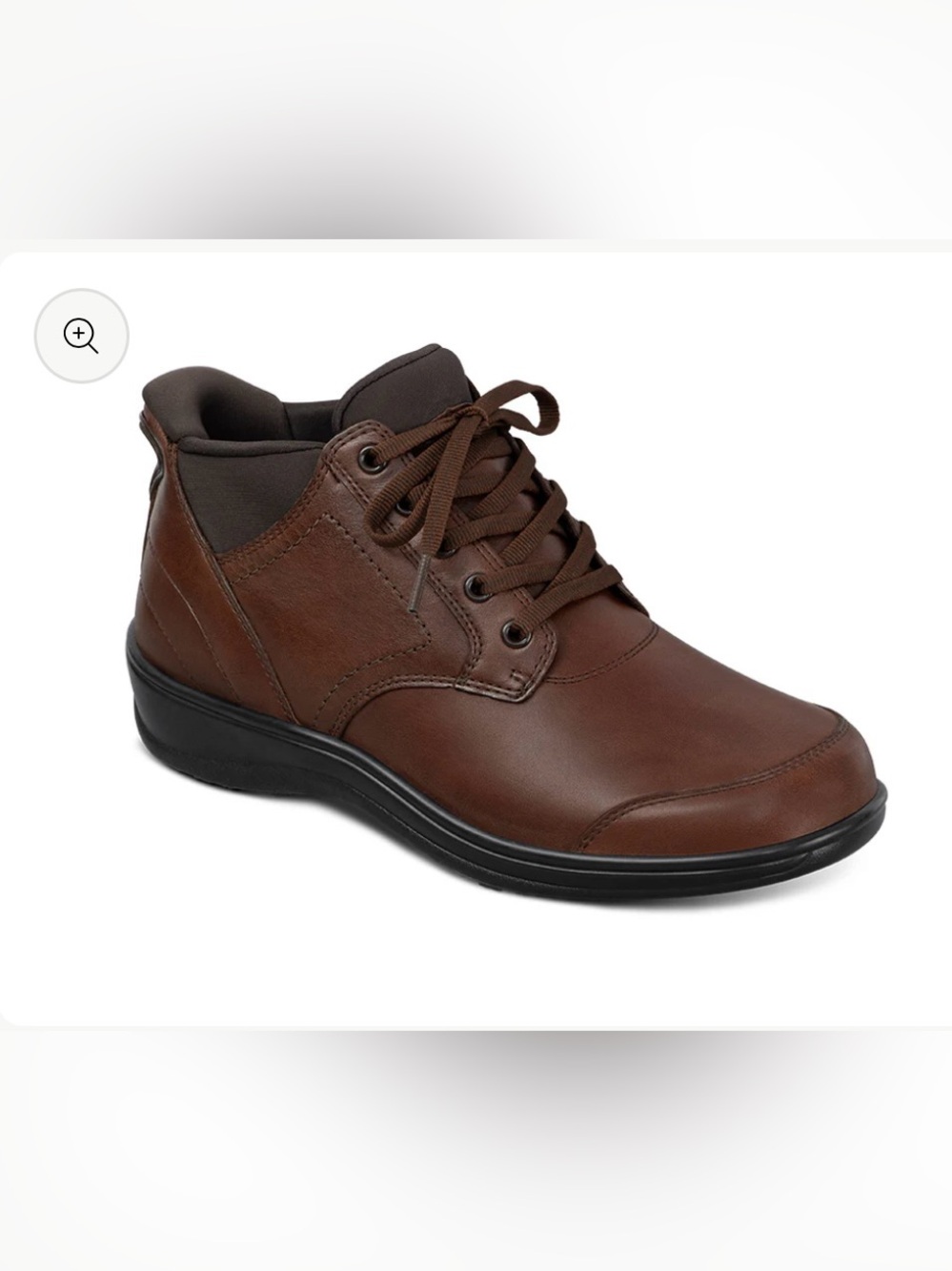 Orthofeet Rosel Hands-Free Brown Womens Leather Boots 8M